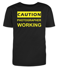 Load image into Gallery viewer, CAUTION Photographer WORKING Adult Unisex T-Shirt