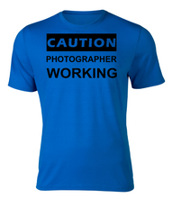 Load image into Gallery viewer, CAUTION Photographer WORKING Adult Unisex T-Shirt