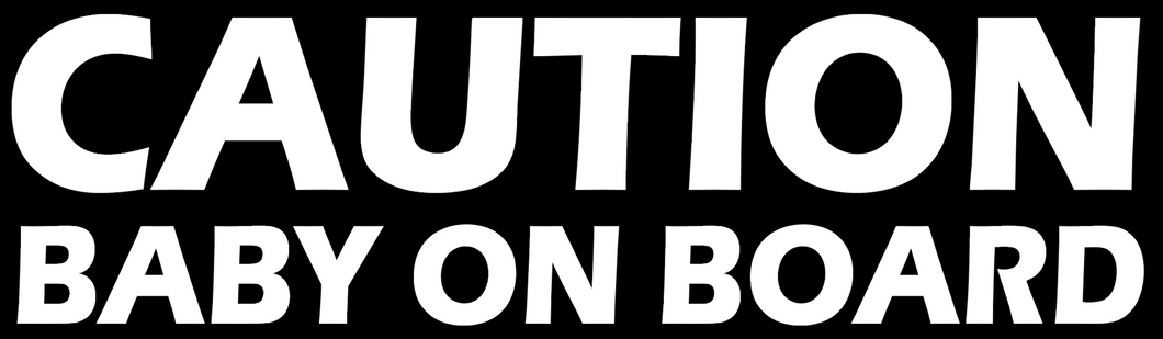 CAUTION BABY ON BOARD Set of 3 Window Decals