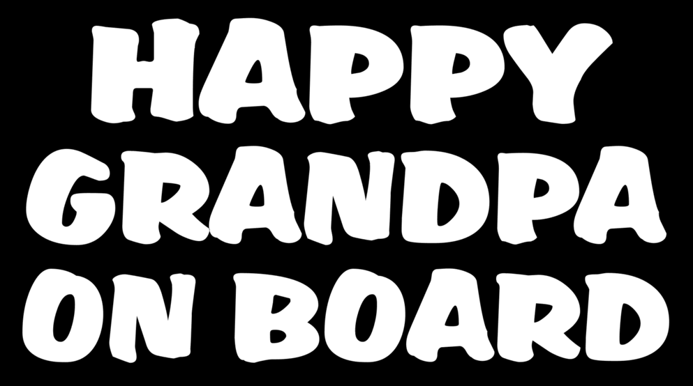 HAPPY GRANDPA ON BOARD Set of 2 Window Decals