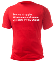 Load image into Gallery viewer, See My Struggles Celebrate My Success Adult Unisex T-Shirt
